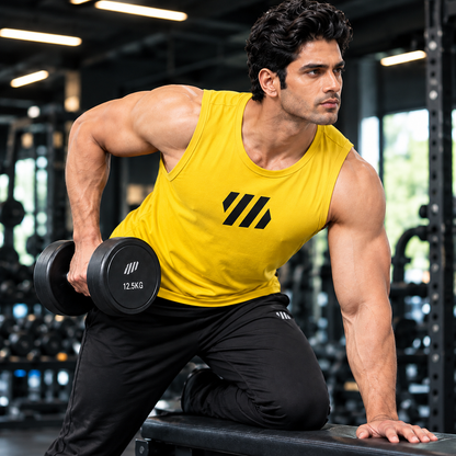 PSC Men’s Gym Vest Pack of 5 – Stylish, Breathable, Stretchable & Comfortable Sleeveless Sports Vest for Workout, Running, Training & Daily Wear.