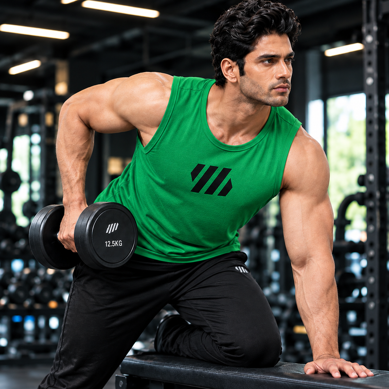 PSC Men’s Gym Vest Pack of 5 – Stylish, Breathable, Stretchable & Comfortable Sleeveless Sports Vest for Workout, Running, Training & Daily Wear.