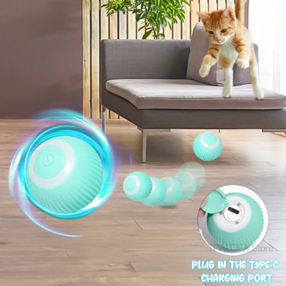 Automatic Smart Teasing Pet Ball, Smart Self Teasing Rolling Pet Ball
